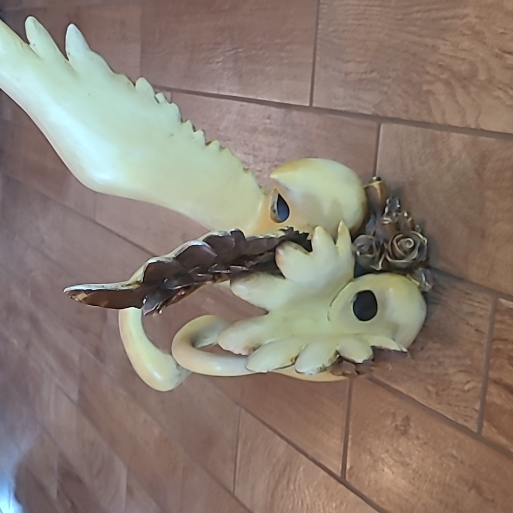 Vintage Swan Large Sculpture Candle Holder Rare Decor Love Birds Beautiful - Picture 7 of 16